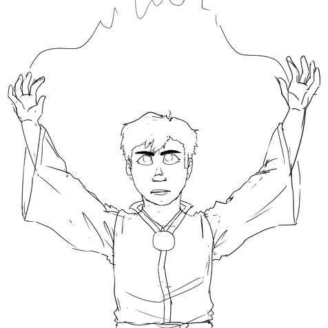 Halfbody sketch, no background - $10