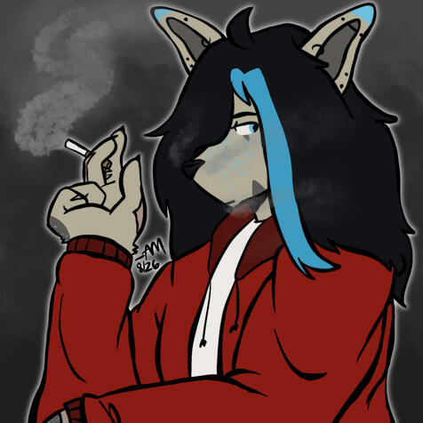 Flat bust, simple background, thick wavy lineart - $8