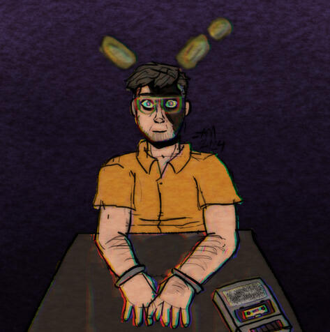 Flat color halfbody sketch, various filters, background (gradient, table w/ prop) - $14